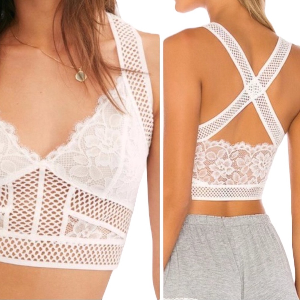 FREE PEOPLE Sitting Pretty Bustier Inspired Sexy Brami - Ivory - NWT